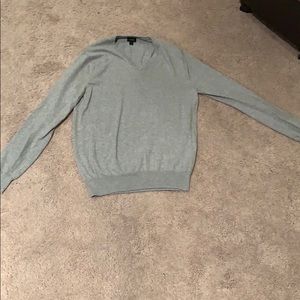 J Crew Size S V Neck Gray Sweater